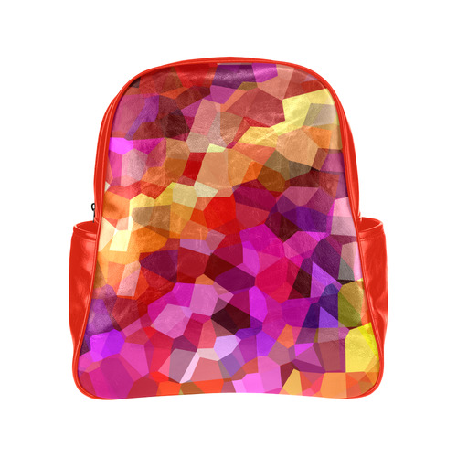 Geometric Fall Pattern Multi-Pockets Backpack (Model 1636)