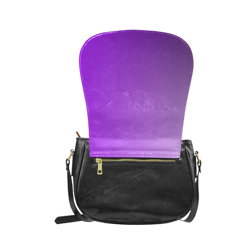 Violet and Purple Ombre Classic Saddle Bag/Small (Model 1648)