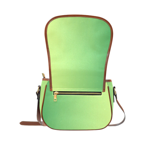 Yellow Green Ombre Saddle Bag/Large (Model 1649)