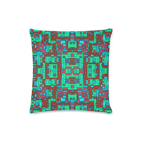 Overlap square Custom Zippered Pillow Case 16"x16"(Twin Sides)