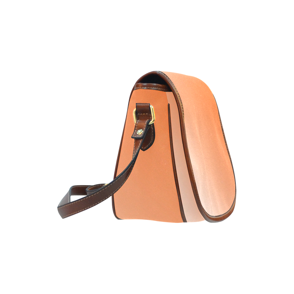 Orange Ombre Saddle Bag/Small (Model 1649) Full Customization