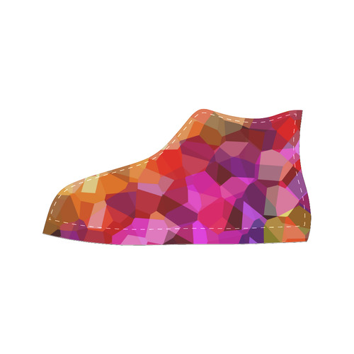 Geometric Fall Pattern Women's Classic High Top Canvas Shoes (Model 017)
