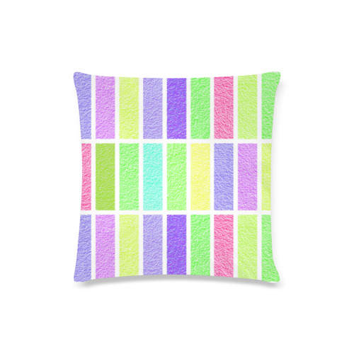 Pastel rectangles Custom Zippered Pillow Case 16"x16"(Twin Sides)