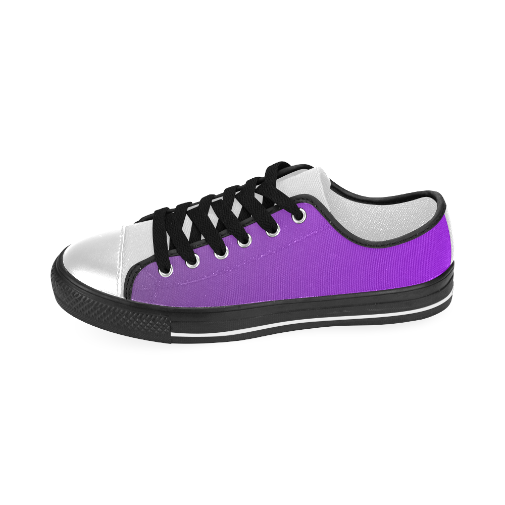 Violet and Purple Ombre Men's Classic Canvas Shoes (Model 018)