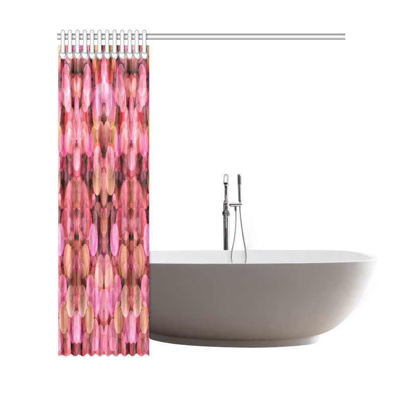 Peach and pink bubbles Shower Curtain 69"x72"