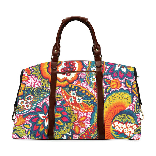 Vintage Floral Colorful Cute Pattern Classic Travel Bag (Model 1643)