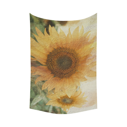 Sunflowers Cotton Linen Wall Tapestry 90"x 60"