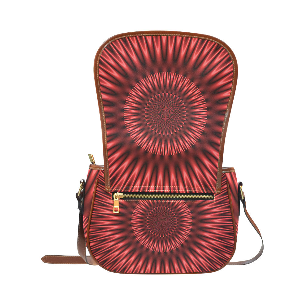 Red Lagoon Saddle Bag/Small (Model 1649) Full Customization