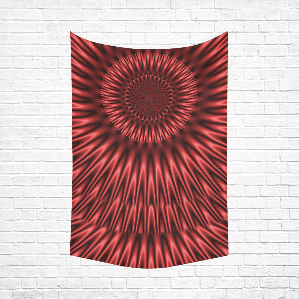 Red Lagoon Cotton Linen Wall Tapestry 60"x 90"