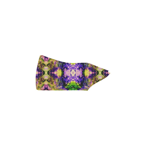 Green,Purple Yellow ,Goa Pattern Women's Slip-on Canvas Shoes (Model 019)