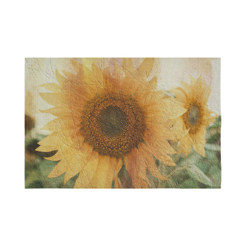 Sunflowers Cotton Linen Wall Tapestry 90"x 60"