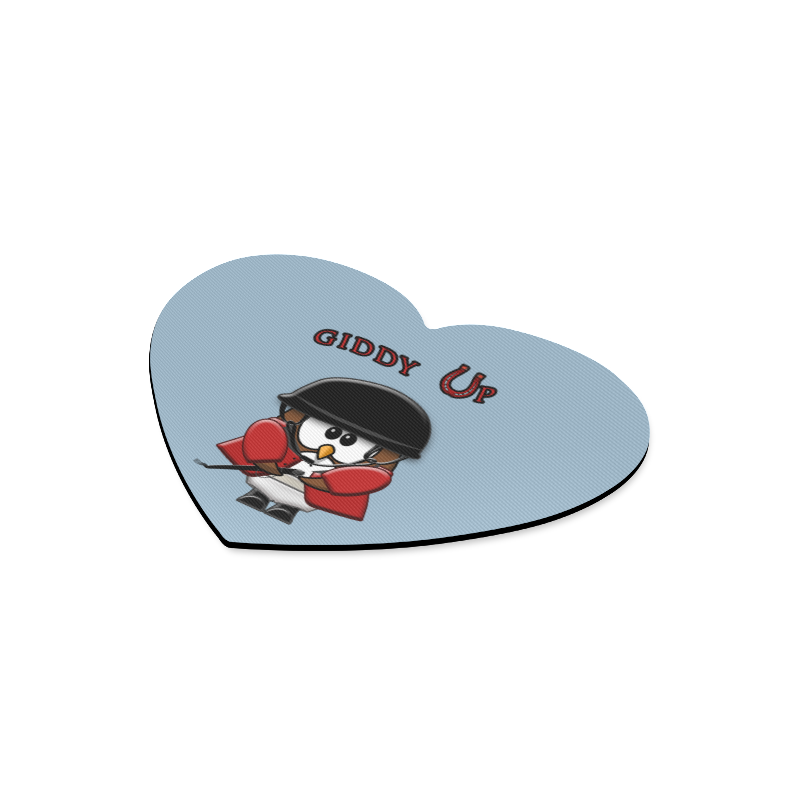 giddy up owl Heart-shaped Mousepad