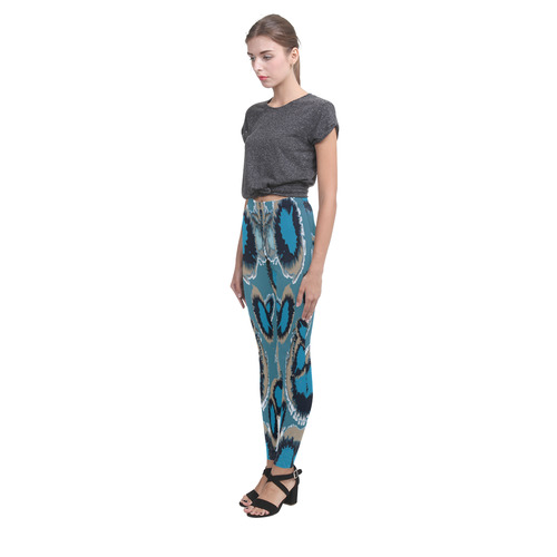 Bluish Smudge Spots Cassandra Women's Leggings (Model L01)