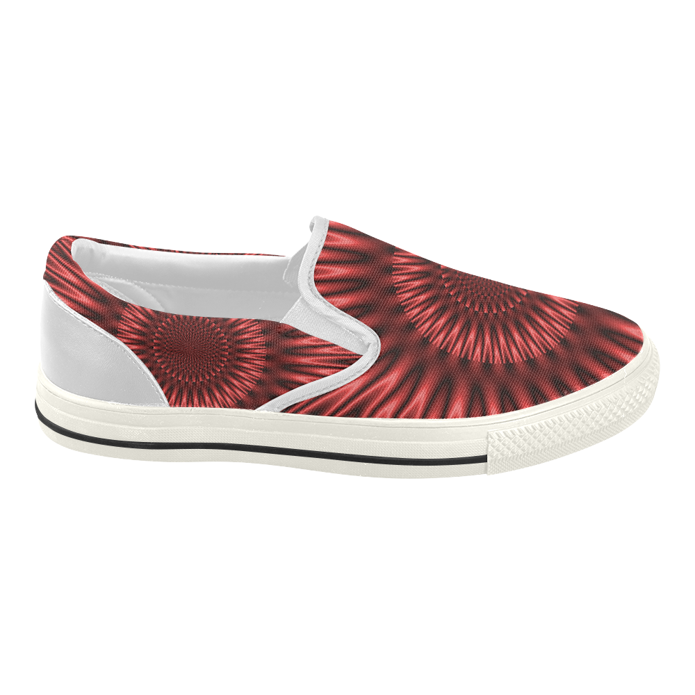 Red Lagoon Women's Slip-on Canvas Shoes (Model 019)