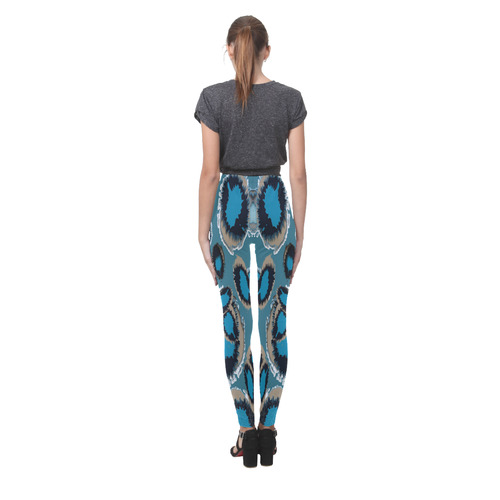 Bluish Smudge Spots Cassandra Women's Leggings (Model L01)