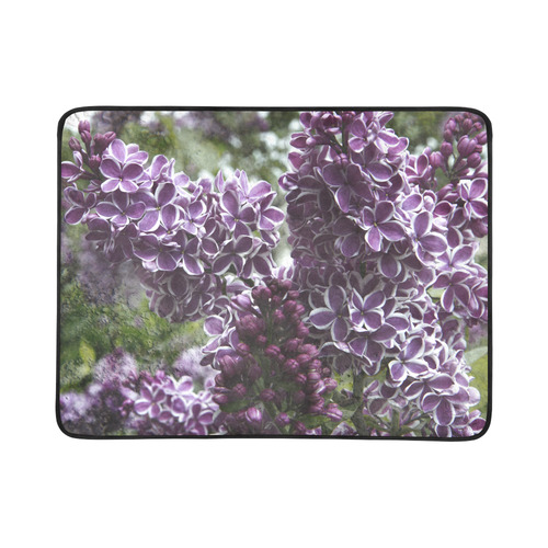 Lilac flowers Beach Mat 78"x 60"