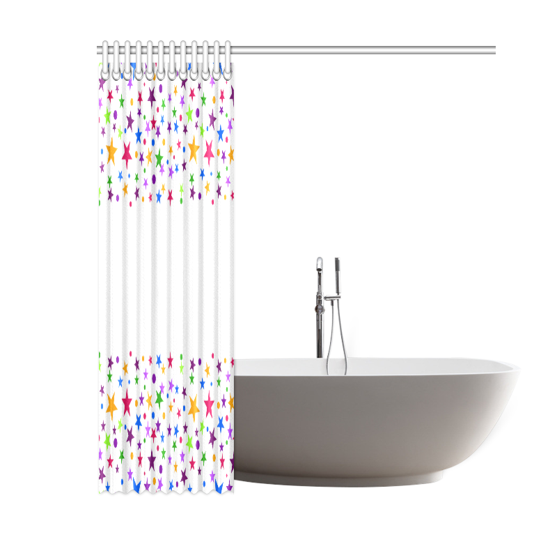 Colorful stars Shower Curtain 60"x72"