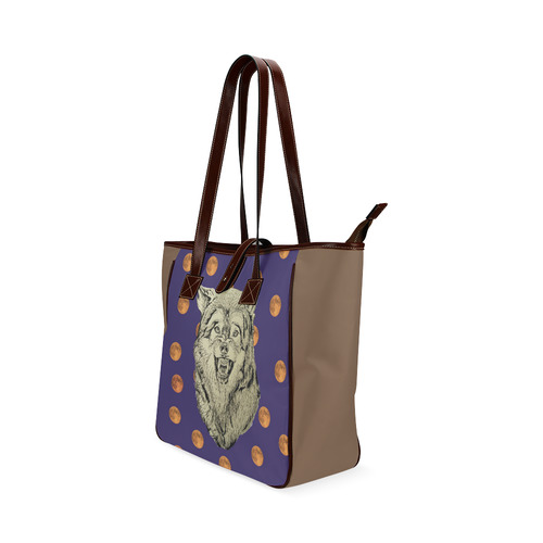 Wolf and moon tote bag Classic Tote Bag (Model 1644)