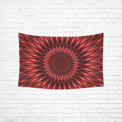 Red Lagoon Cotton Linen Wall Tapestry 60"x 40"