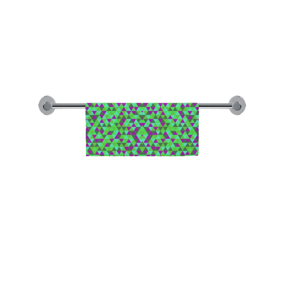 Fucsia and green mini rectangles Square Towel 13“x13”