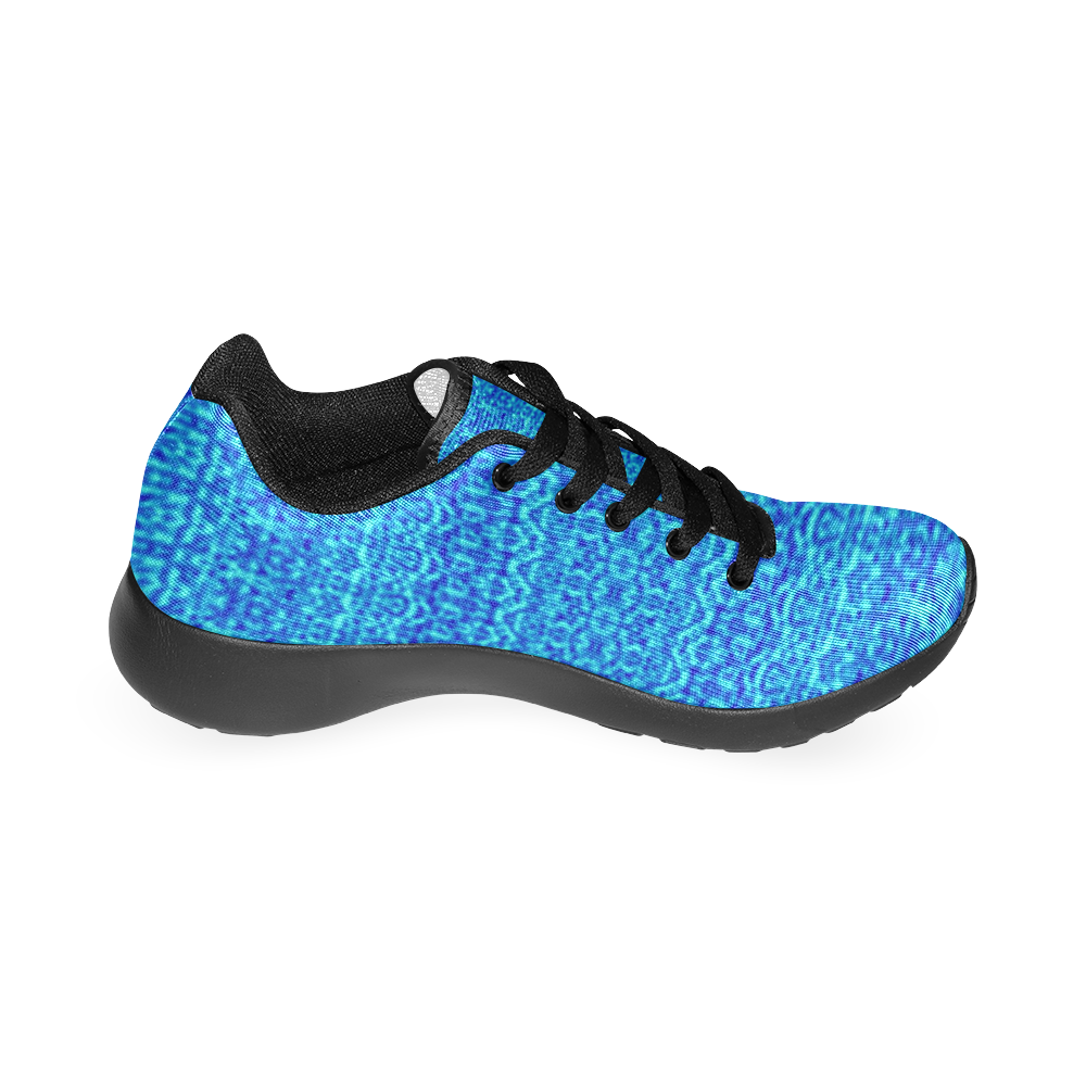 Blue Abstract Damask Men’s Running Shoes (Model 020)