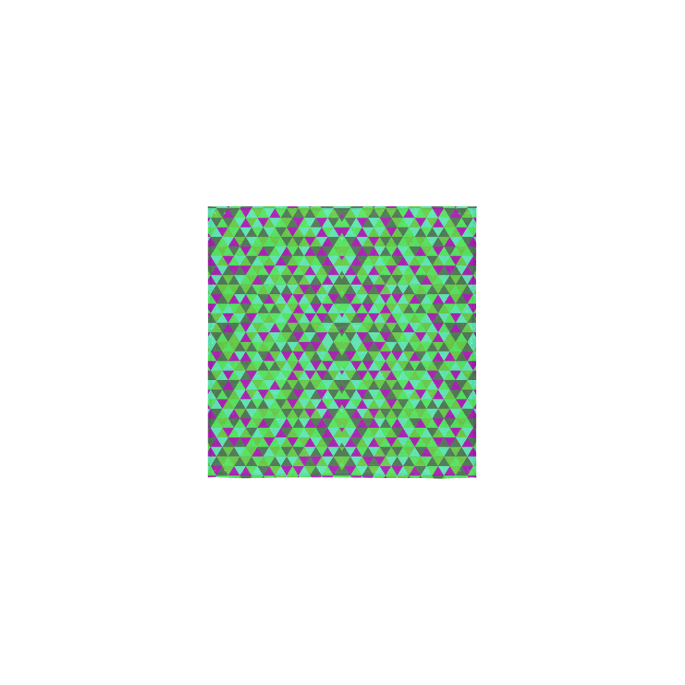 Fucsia and green mini rectangles Square Towel 13“x13”