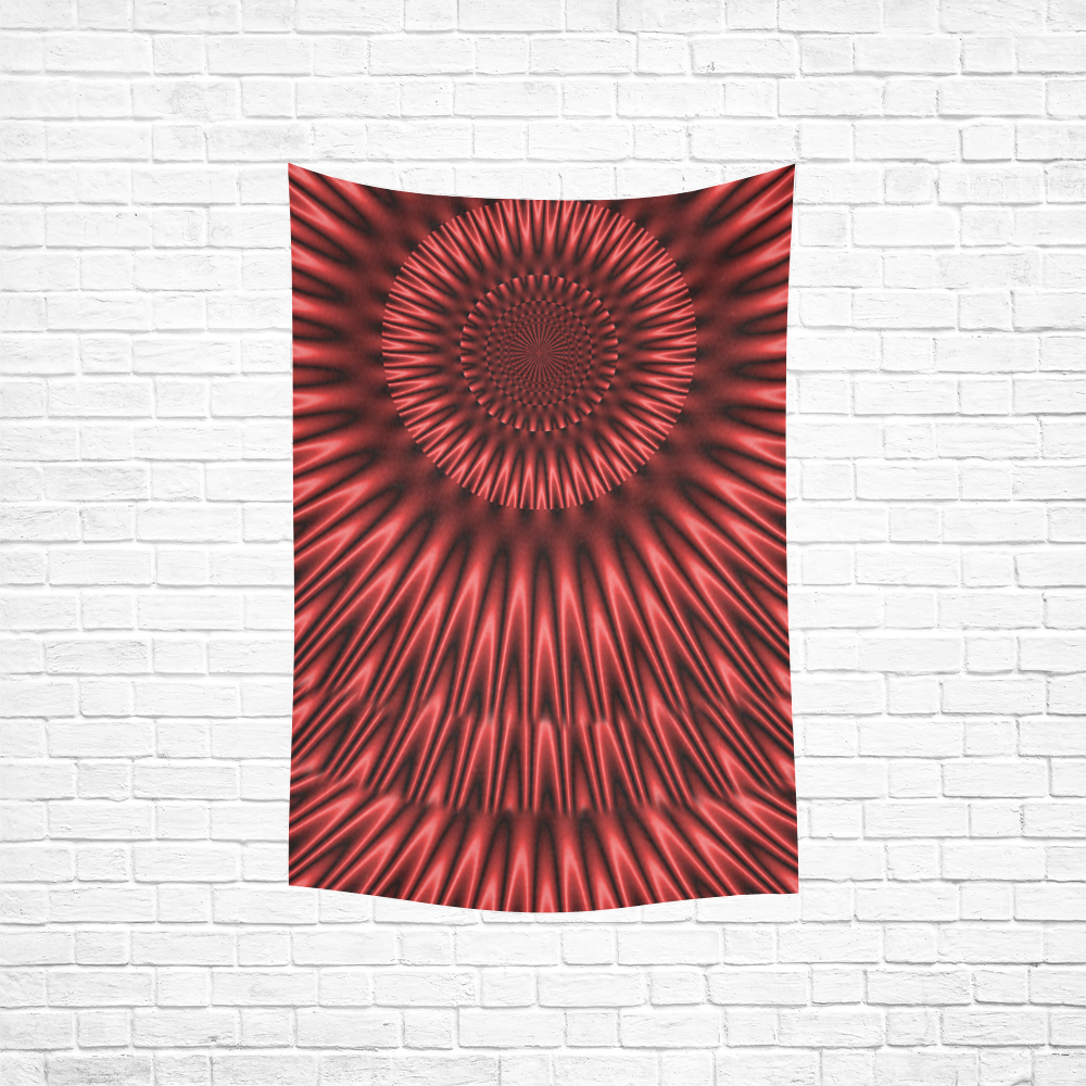 Red Lagoon Cotton Linen Wall Tapestry 40"x 60"