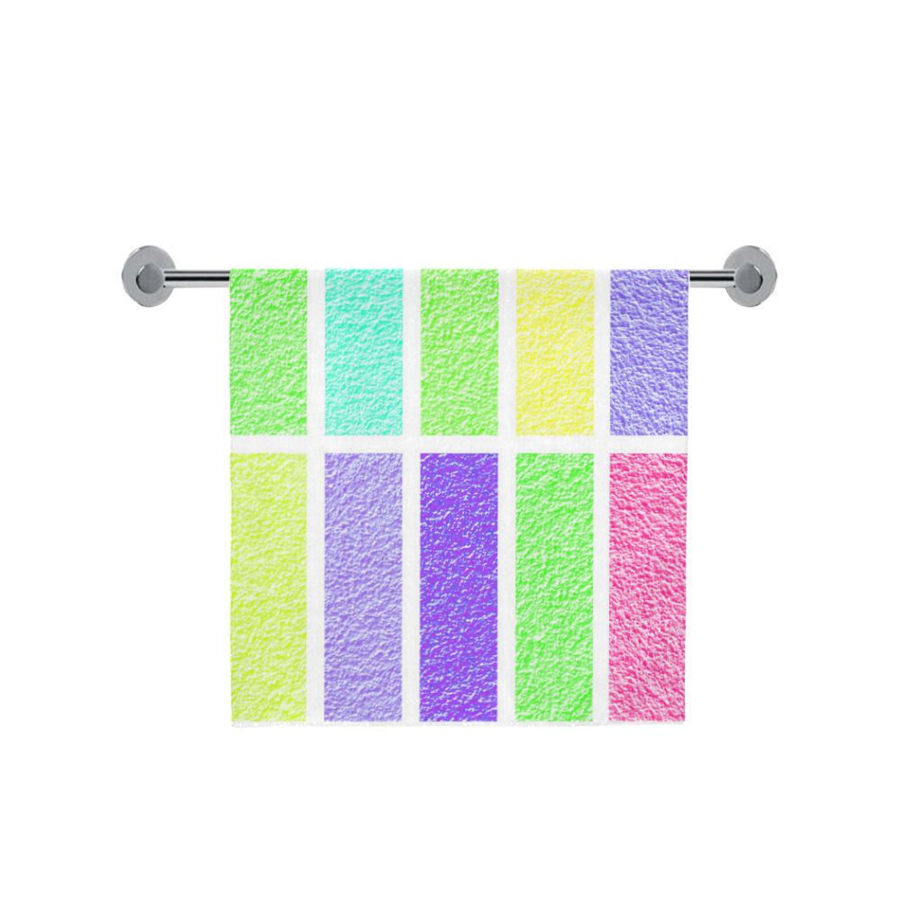Pastel rectangles Bath Towel 30"x56"