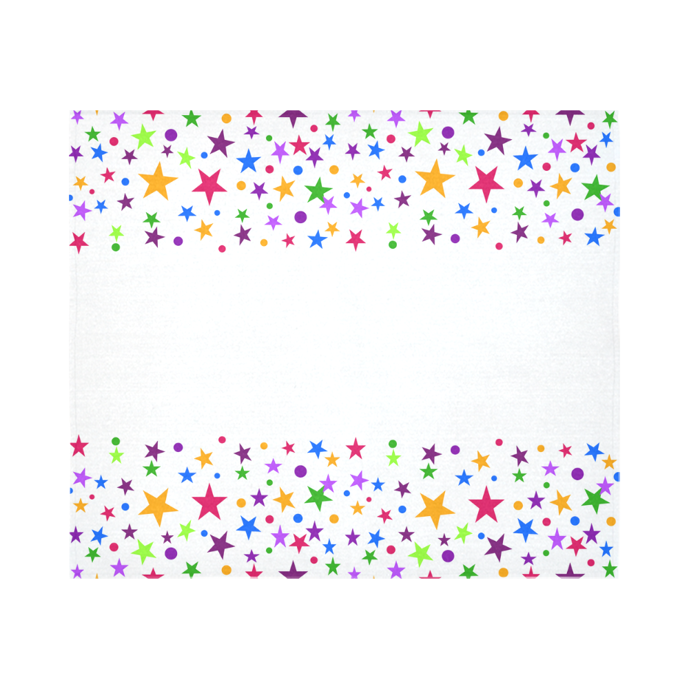 Colorful stars Cotton Linen Wall Tapestry 60"x 51"