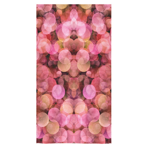 Peach and pink bubbles Bath Towel 30"x56"