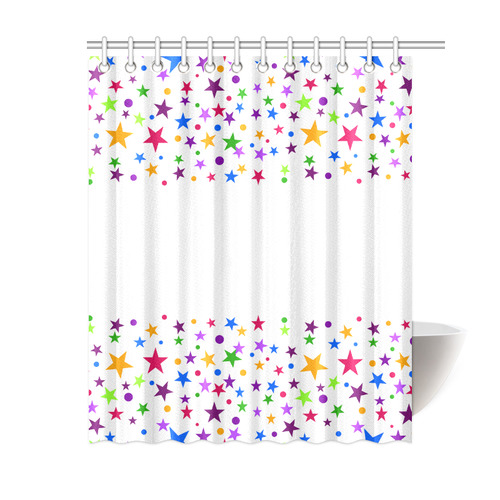 Colorful stars Shower Curtain 60"x72"