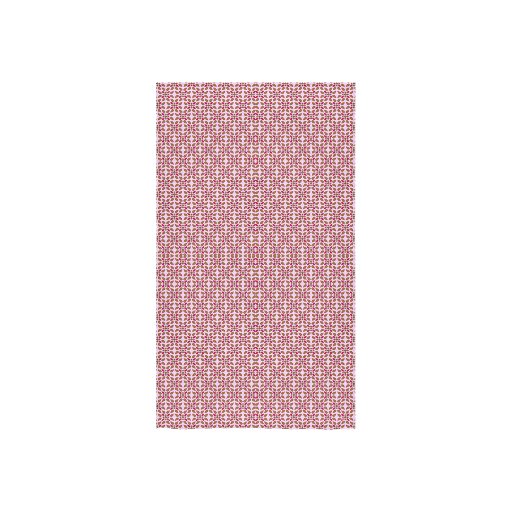 Retro Pink and Brown Pattern Custom Towel 16"x28"