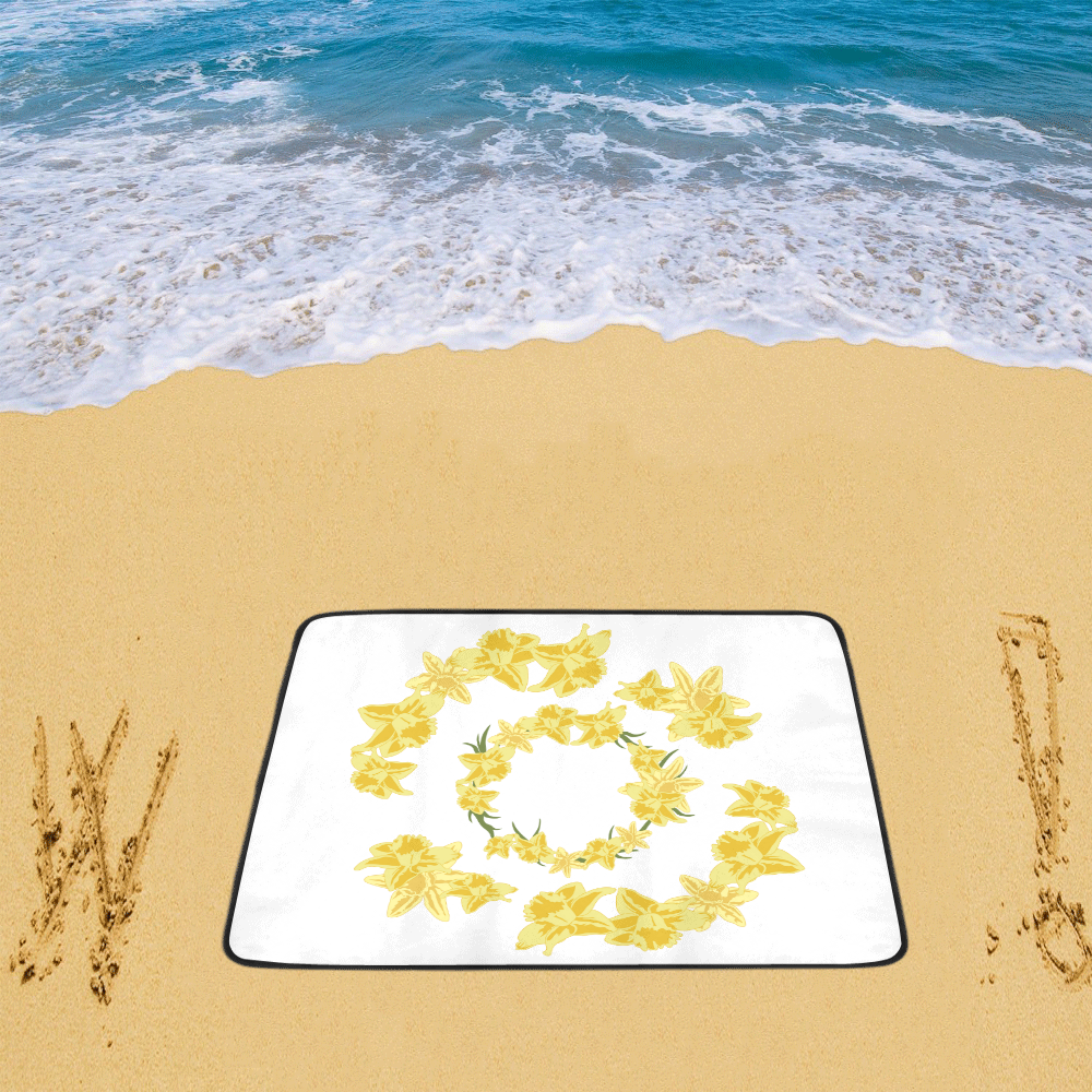 Daffodils Beach Mat 78"x 60"