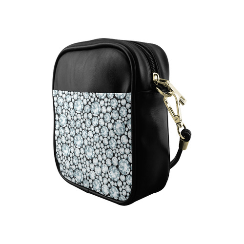 Luxurious white Diamond Pattern Sling Bag (Model 1627)