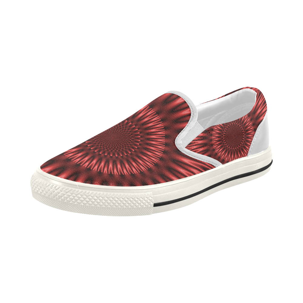 Red Lagoon Women's Slip-on Canvas Shoes (Model 019)