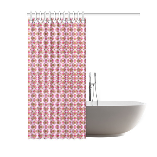 Retro Pink and Brown Pattern Shower Curtain 60"x72"
