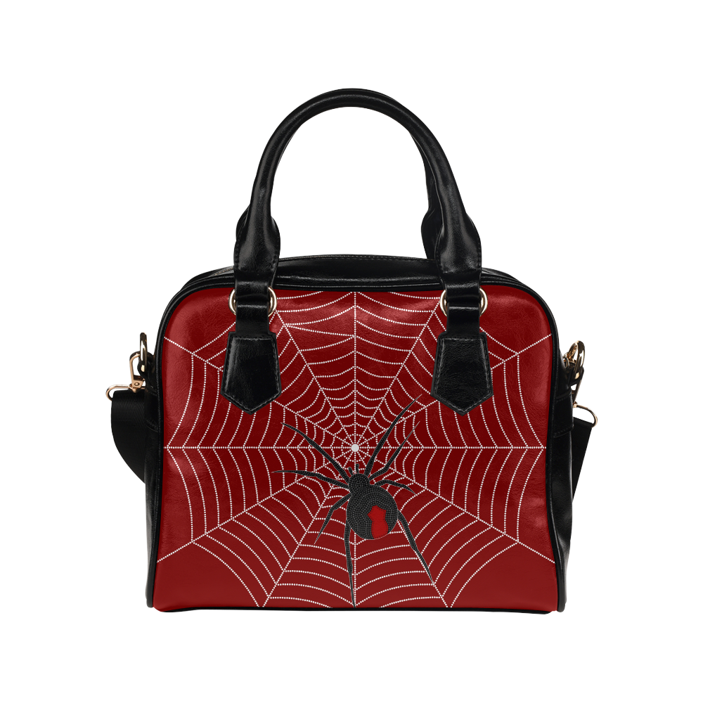 Red back spider - poison dangerous hunter Shoulder Handbag (Model 1634)