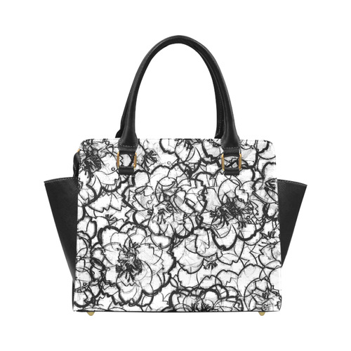 Abstract Flower Power Blossom Classic Shoulder Handbag (Model 1653)