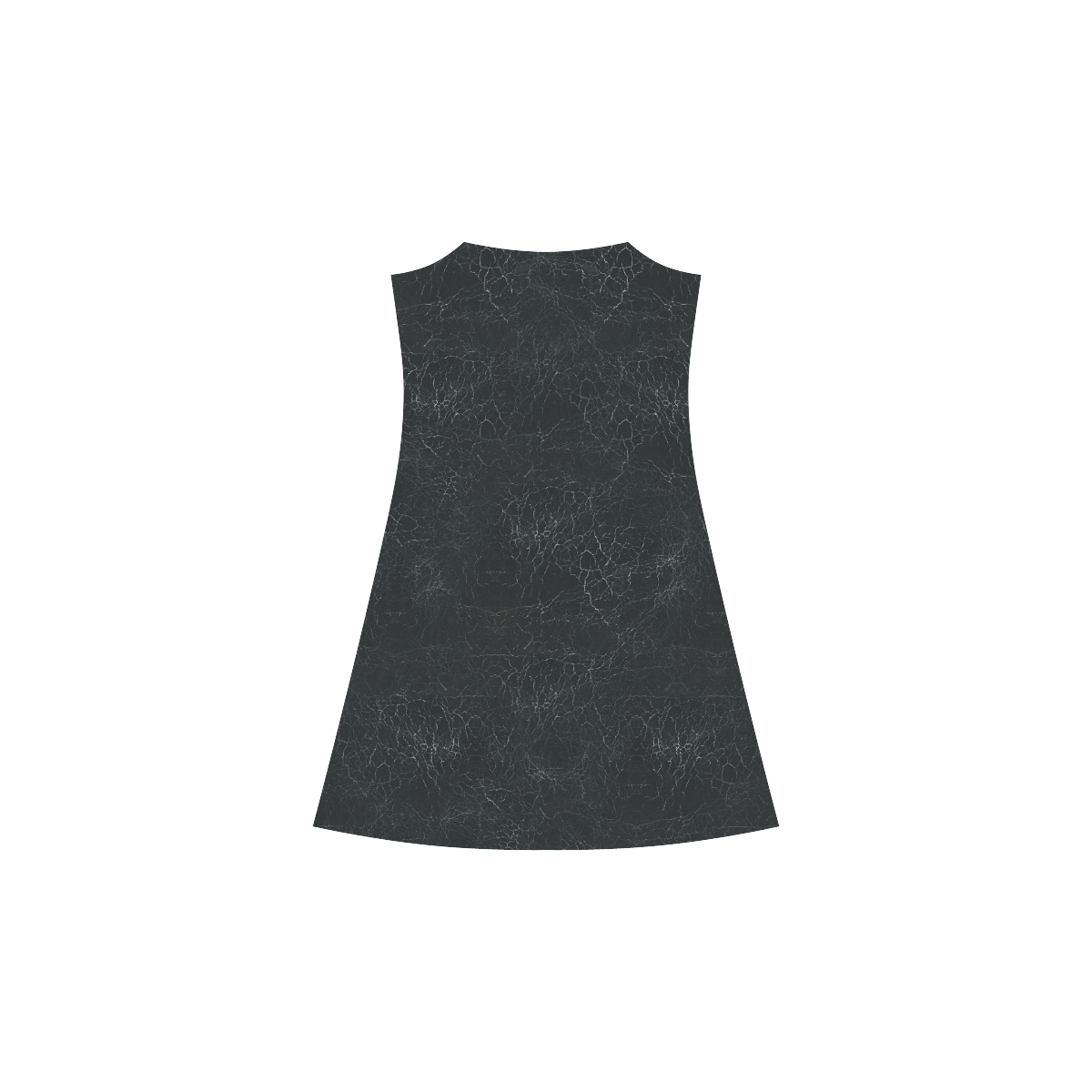 Black Leather-look Crackling Pattern Alcestis Slip Dress (Model D05)