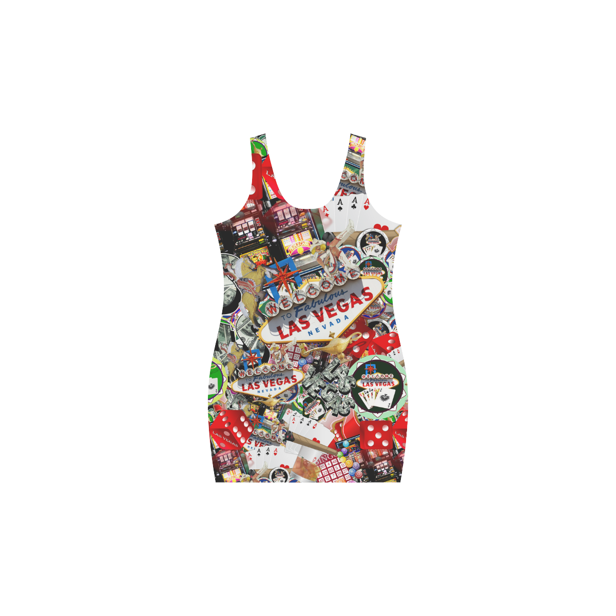 Las Vegas Icons - Gamblers Delight Medea Vest Dress (Model D06)