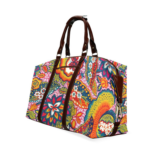 Vintage Floral Colorful Cute Pattern Classic Travel Bag (Model 1643)