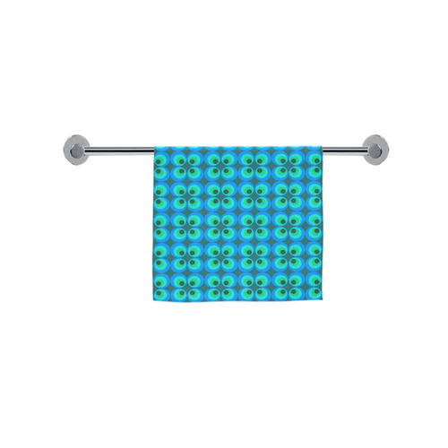 Blue and green retro circles Custom Towel 16"x28"