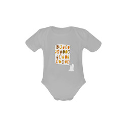 Cute Halloween BOO Ghost Baby Powder Organic Short Sleeve One Piece (Model T28)