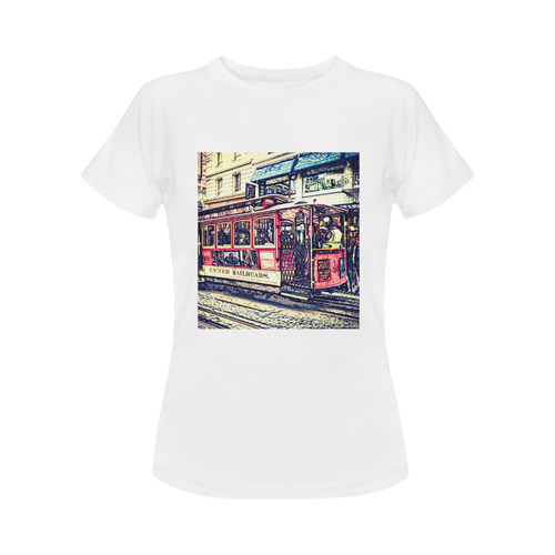 san francisco cable car Women's Classic T-Shirt (Model T17）