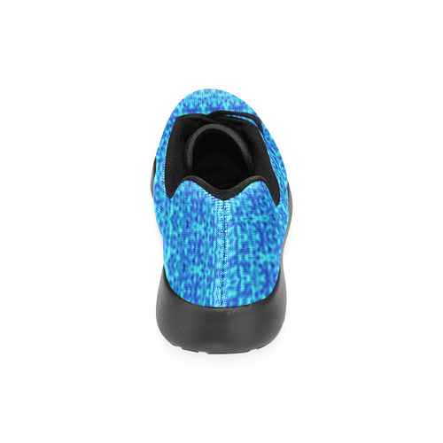 Blue Abstract Damask Men’s Running Shoes (Model 020)
