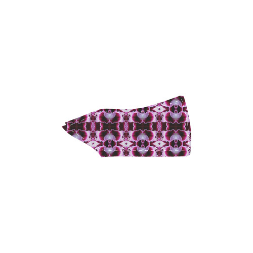 Purple White Flower Abstract Pattern Women's Slip-on Canvas Shoes (Model 019)