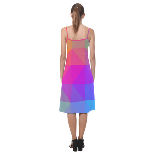 Triangle Rainbow Abstract Alcestis Slip Dress (Model D05)