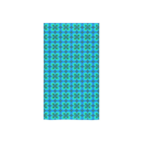 Blue and green retro circles Custom Towel 16"x28"
