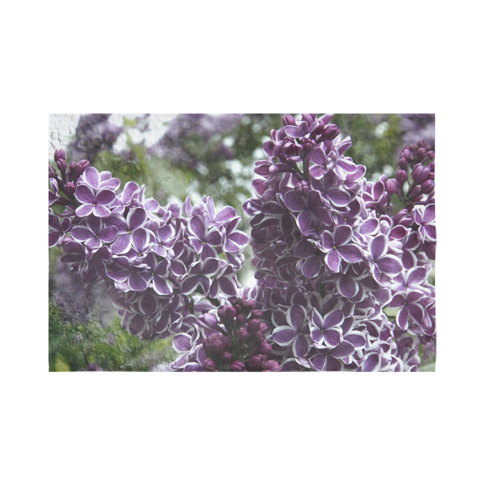 Lilac flowers Cotton Linen Wall Tapestry 90"x 60"