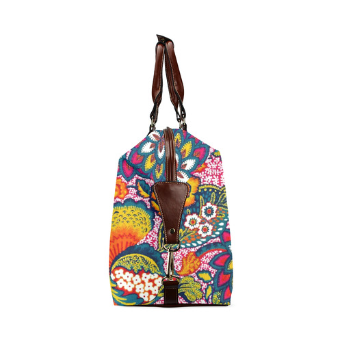 Vintage Floral Colorful Cute Pattern Classic Travel Bag (Model 1643)
